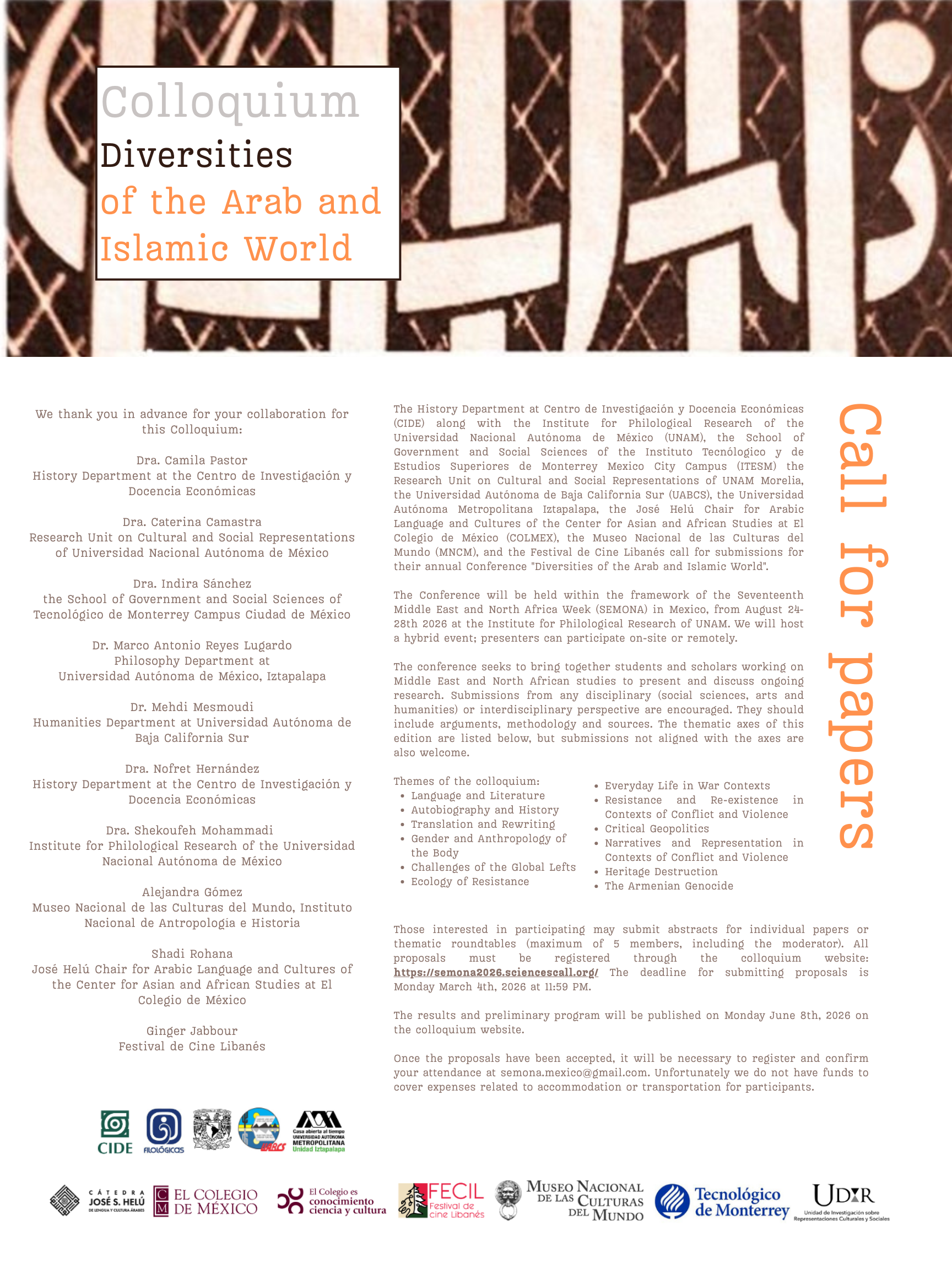 Call for papers 2026